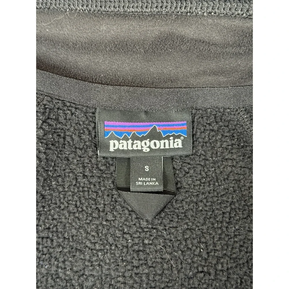 Patagonia Better Sweater Black Fleece Jacket Full Zip Pockets Mens Small Logo